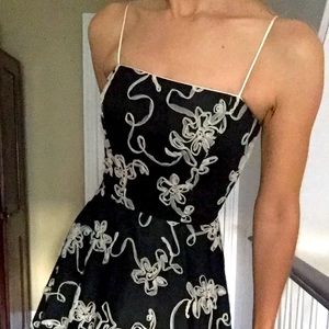 Masquerade Brand Black and Cream Retro Dress
